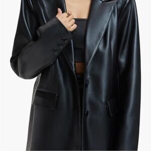 Good American Leather Blazer